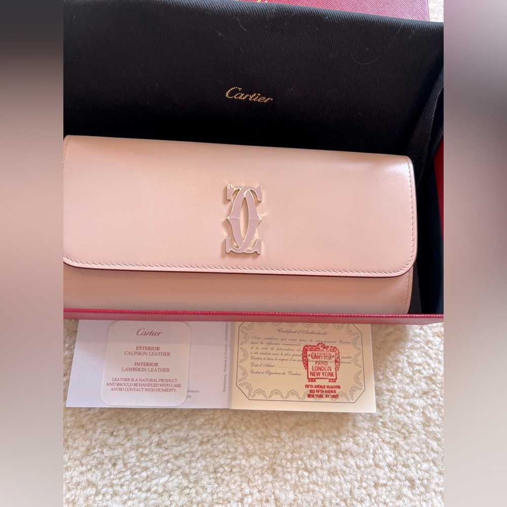 Cartier blush pink wallet stunning!!